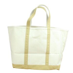L.L. Bean White and Tan Tote Bag